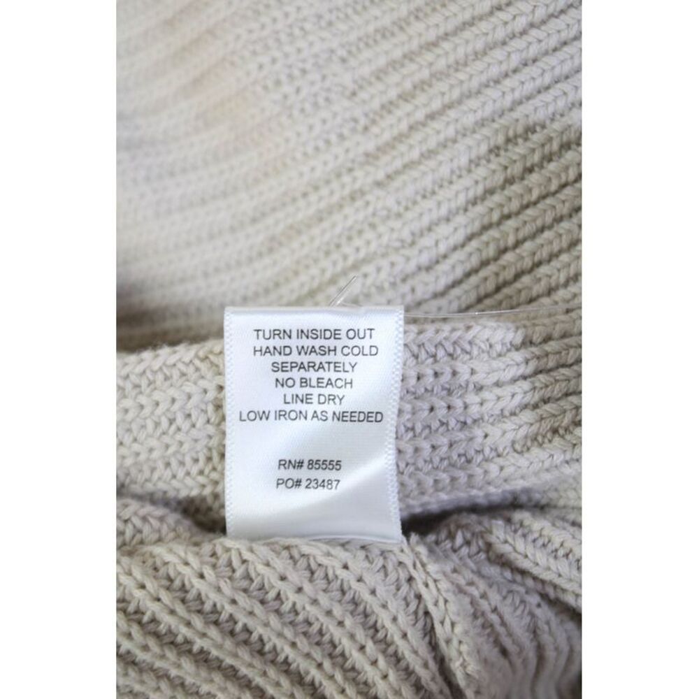 Pistola Womens Long Sleeve Distressed Trim Cowl Neck Sweater Beige Size Small - Picture 4 of 5
